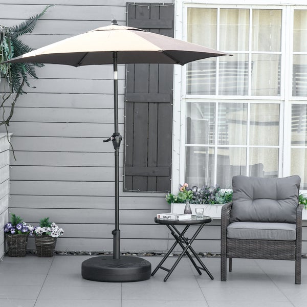 Outsunny Sonnenschirmständer Sonnenschirmfuß für Ø38/48 mm Schirmstange Gartenschirmständer bis 30 kg Wasser/ 40 kg Sand befüllbar, HDPE, Schwarz Ø55 x 38 cm