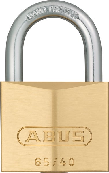 ABUS Vorhangschloss 65/40 aus Messing mit Nano Protect Bügel aus Spezialstahl