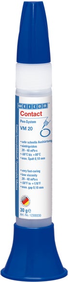 WEICON VM 20 Cyanacrylat-Klebstoff | niedrigviskoser Sekundenkleber für Metall | 30 g
