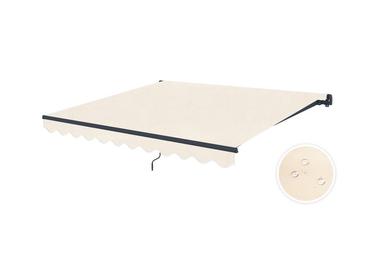 Beige einteilige Markise VECCHIO 3m x 2,5m - Premium-Canvas 320 g/m²