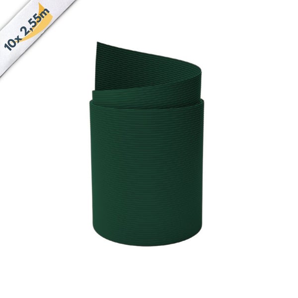 Dunkelgrüne Beetumrandung, 10 Rollen à 2,55 Meter