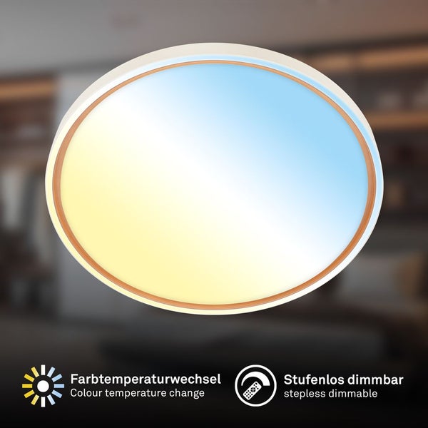LED Deckenlampe Deckenleuchte Wohnzimmer Dimmbar Fernbedienung CCT Flur
