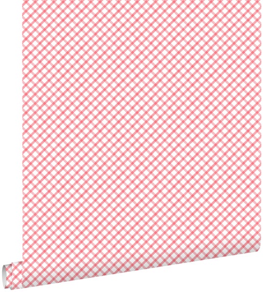 ESTAhome Tapete Karomuster Rot - 53 cm x 10.05 m - 115715