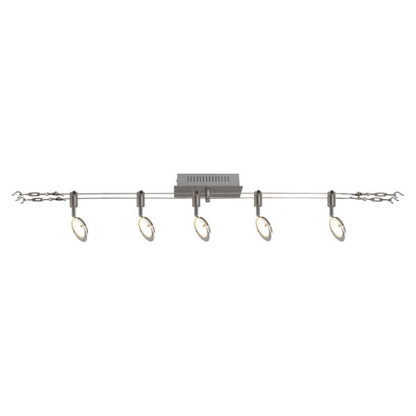 LED Seilsystem TONY mit 5 flachen Spots, 500cm lang, inkl. LEDs, warmweiß