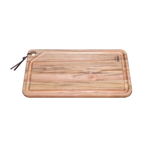 Holz Schneidebrett mit Auffangrille und Aufhängeloch