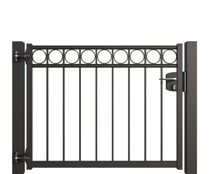 Metallzauntor mit Riegel