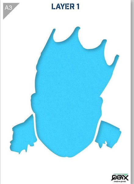 Notorious B.I.G. Vorlage - 2 Schichten Kunststoff A3 Schablone - Kinderfreundliche Vorlage, geeignet für Graffiti, Airbrush, Malerei, Wände, Möbel, Kuchen und andere Zwecke