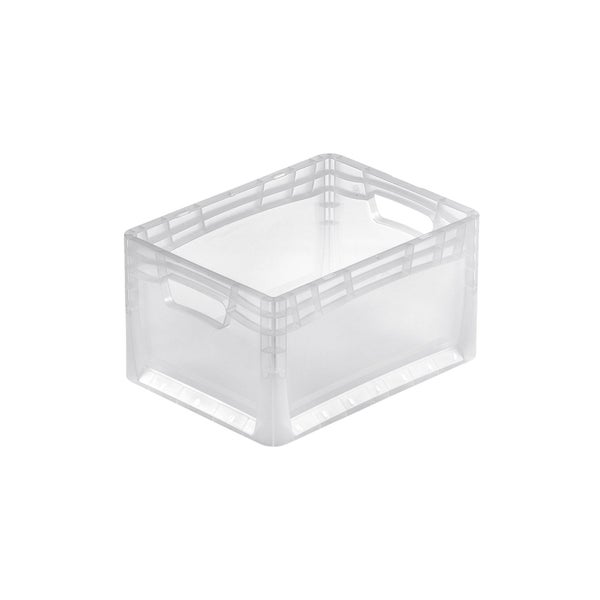 PROREGAL Transparenter Eurobehälter LightLine mit Offenem Griff HxBxT 22 x 30 x 40 cm 2,4 Liter Eurobox Transportbox