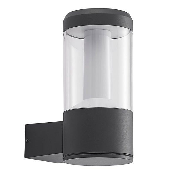 Arcchio LED Smart Home Wandleuchte außen Dakari dimmbar (Modern) in Schwarz aus Aluminium (1 flammig, ) - Wandlampe