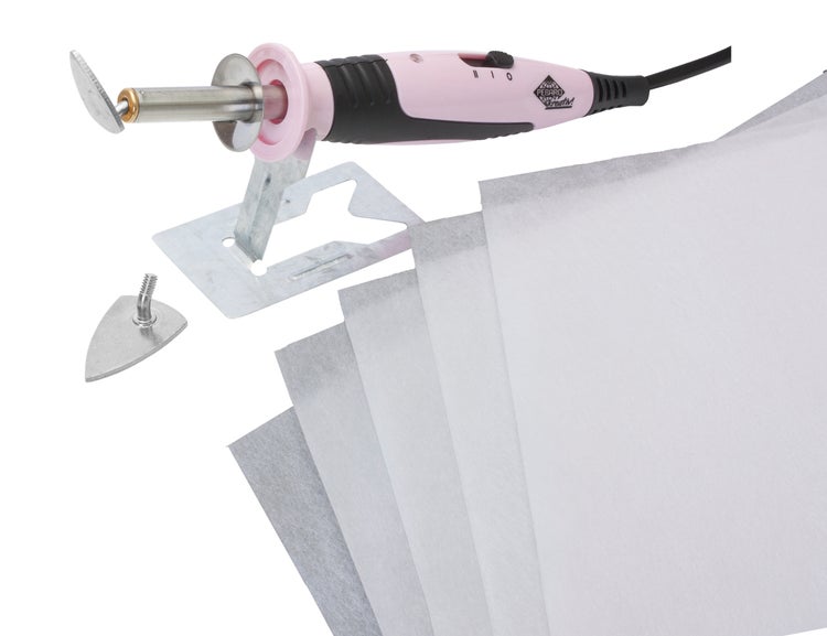 Pebaro Kreativ Heißschneidegerät Set mit verschiedenen Aufsätzen und Schablonenpapier zum Schneiden von Styropor und Thermoplasten