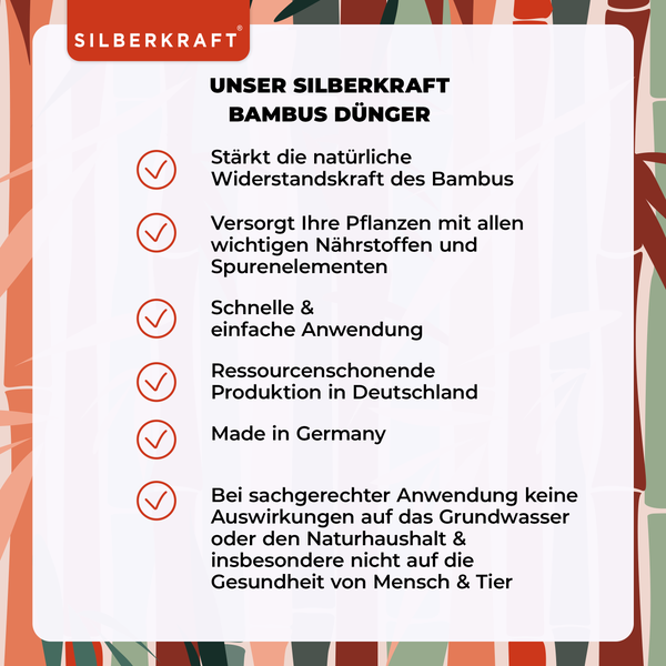SILBERKRAFT Bambus Bio-Dünger – 1 Liter