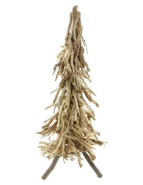 Dekorativer Weihnachtsbaum aus Treibholz