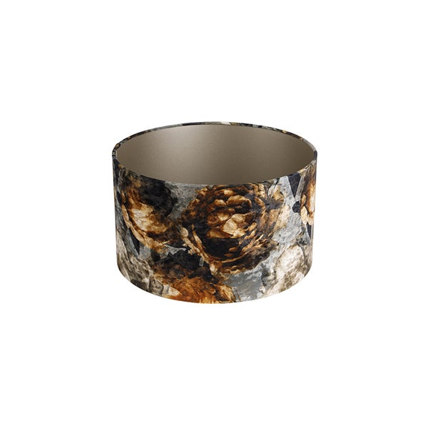Velours Lampenschirm Blumenmuster 35/35/20