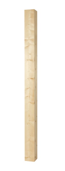 Brettschichtholz Balken aus Nadelholz mit sichtbarer Holzmaserung, glatt gehobelt.