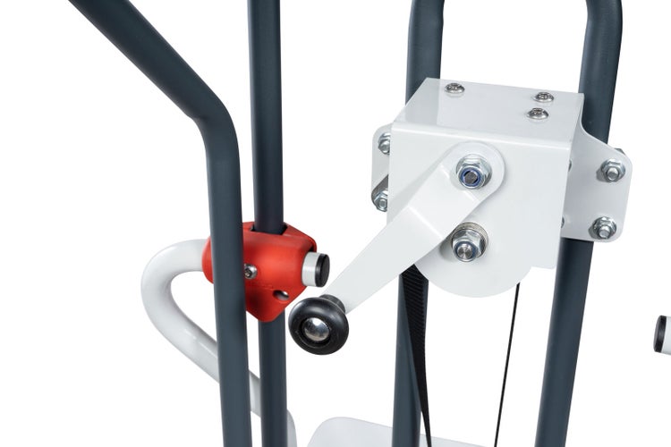 Detailaufnahme eines Fitnessgeräts mit verstellbarem Widerstandssystem