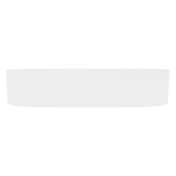 ECD Germany Waschbecken Waschtisch 605x380x125 mm Keramik Oval Weiß inkl. Ablaufgarnitur für Waschbecken ohne Überlauf Aufsatzbecken Aufsatzwaschbecken Aufsatzwaschtisch Waschschale Spülbecken Becken
