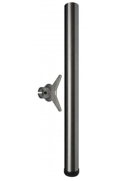 Tischbein aus Metall mit Montagehalterung zur einfachen Befestigung unter Tischplatten.