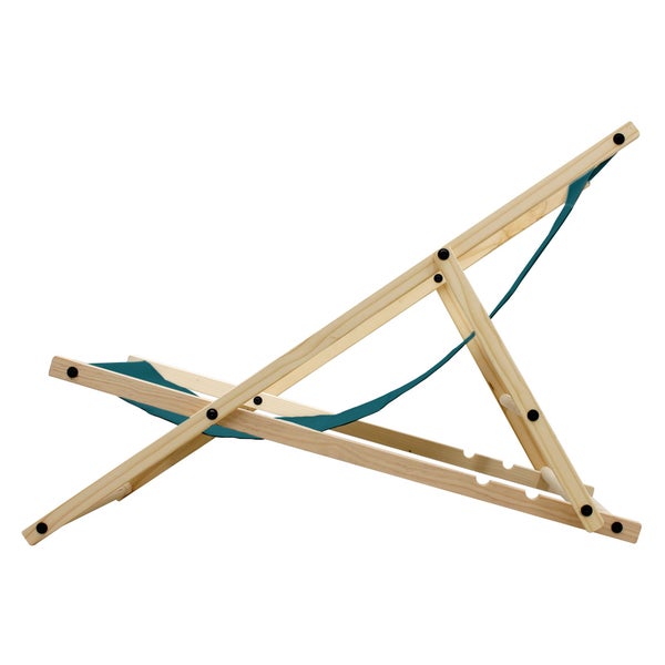 ECD Germany Liegestuhl klappbar aus Holz, 3 Liegepositionen, bis 120 kg, Dunkelgrün, Sonnenliege Gartenliege Relaxliege Strandliege Liege Strandstuhl Klappstuhl, für den Garten, Terrasse und Balkon