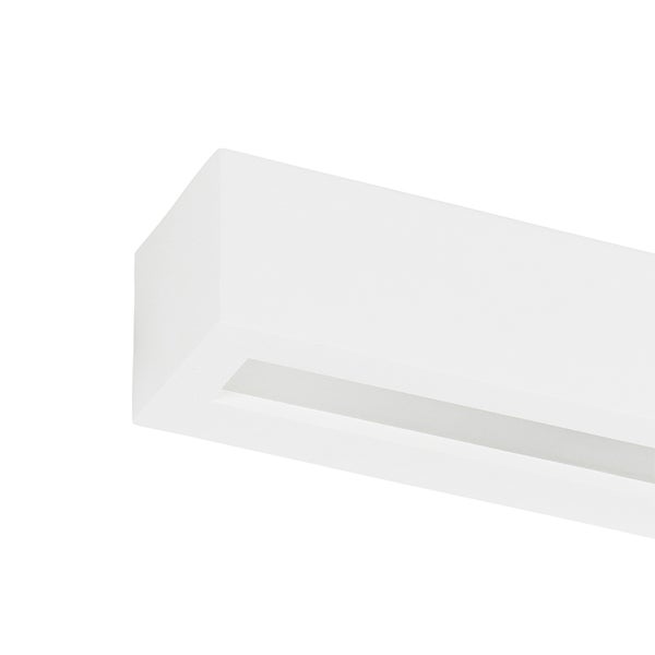 Detailaufnahme einer weißen LED-Wandleuchte