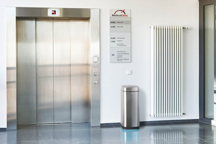 Durable 342323 Sensor Abfalleimer NO TOUCH, mit Inneneimer, 35 Liter, silber