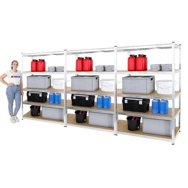 PROREGAL Mega Deal 3x Schwerlastregal Ragnar HxBxT 180 x 120 x 60 cm Fachlast 175 kg Verzinkt