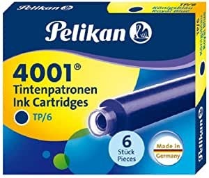 Pelikan Tintenpatronen 4001® 6er Set Standard-Patronen, Königsblau