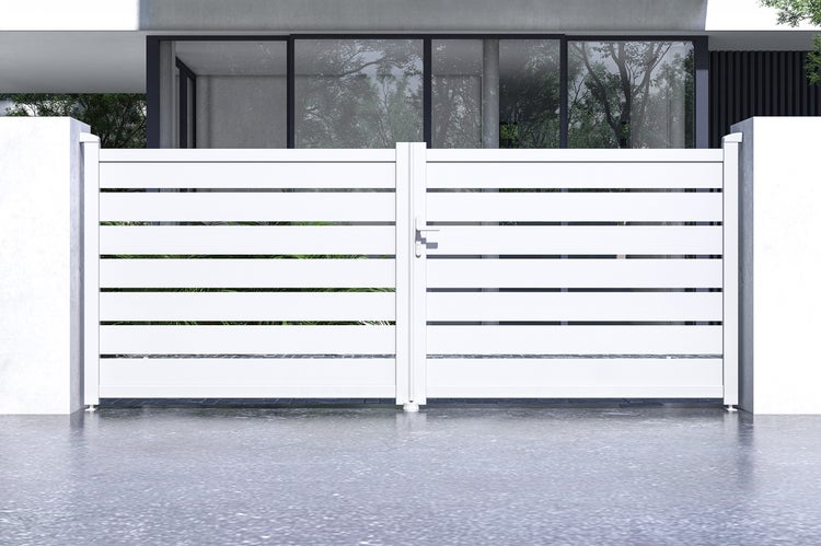 Flügeltor 3,5m VOGEL H.140 Weißaluminium