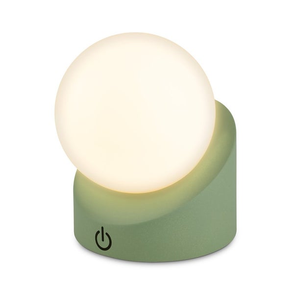 Dekorative Tischleuchte mit kugelförmigem Lampenschirm