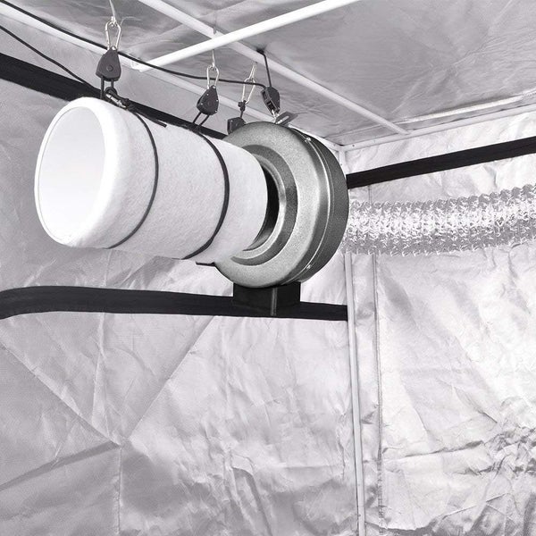 JUNG Aktivkohlefilter Abluft Growbox Aktivkohlefilter 150mm / 450mm, Grow Box Zelt Filter, Zubehör für Gewächszelt, Pflanzenzucht, Cannabis Set Box, Indoor Pflanzenzelt, Gewächshaus, Gewächshaus Aktiv Kohlefilter 15cm Geruchsfilter Kohle Pflanzen