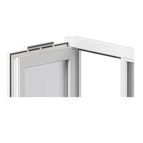 Detailansicht einer Schiebetür mit Beschlägen