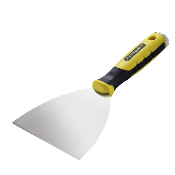 Stanley Malerspachtel mit ergonomischem gelb-schwarzem Griff und flexibler Edelstahlklinge.