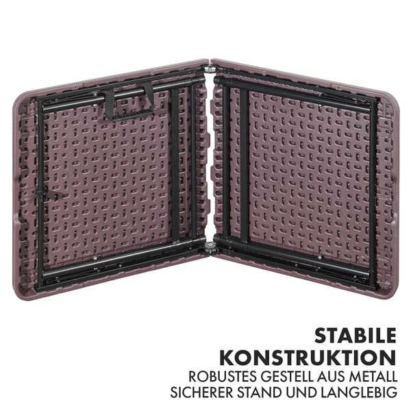 FLOORDIREKT Klapptisch Gartentisch Saga Wetterfest Höhenverstellbar 120 x 60 cm