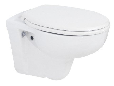 Wand-Tiefspültoilette aus Sanitärkeramik mit Toilettendeckel