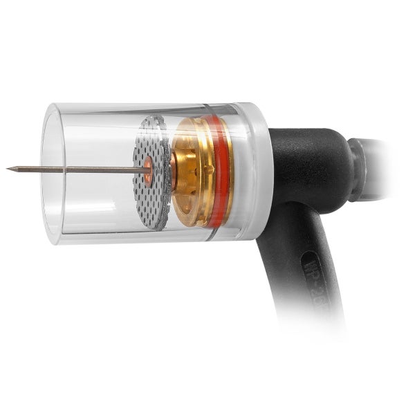 Runde Hängeleuchte mit Stoffschirm