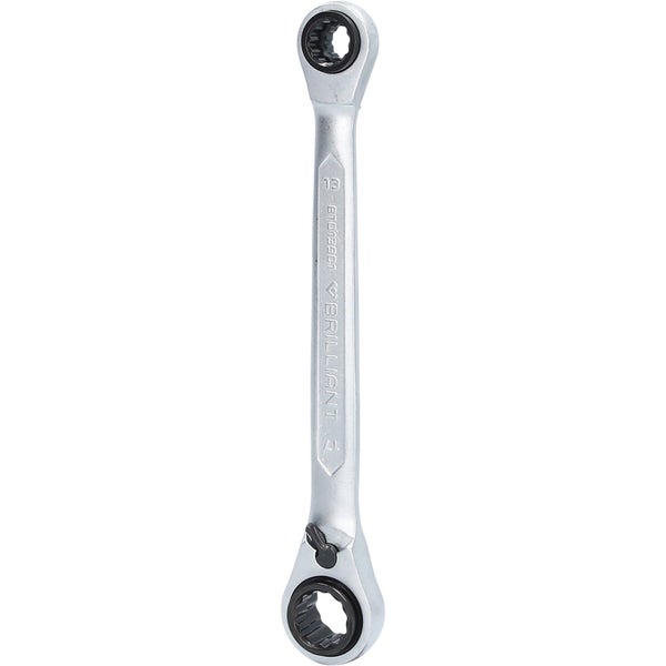 BRILLIANT TOOLS 4in1 Doppel-Ratschenringschlüssel 10 x 13 17 x 19 mm - BT013901