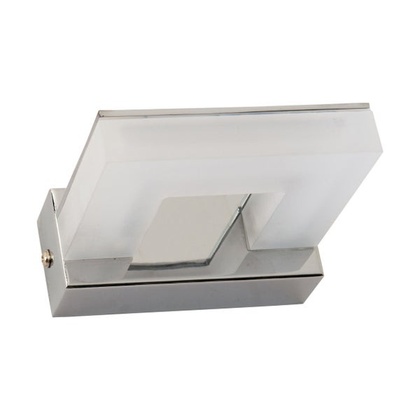 Quadratische Wandleuchte aus Metall und Glas