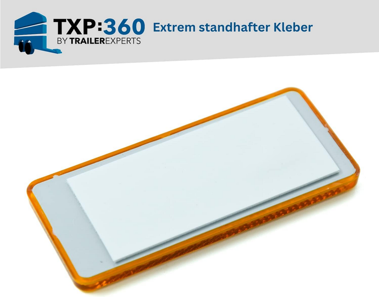 10er Set Reflektoren Rückstrahler | gelb / orange | selbstklebend | rechteckig | 90x40mm