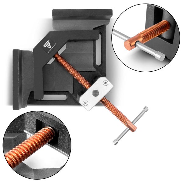 STAHLWERK Schweißwinkelklemme Winkelspanner mit 90° Winkel und 100 mm Maulweite