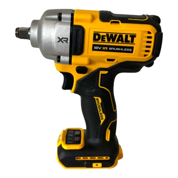 DeWALT Akku-Schlagschrauber 18 Volt XR Brushless, gelb und schwarz mit silbernem Gehäuse.
