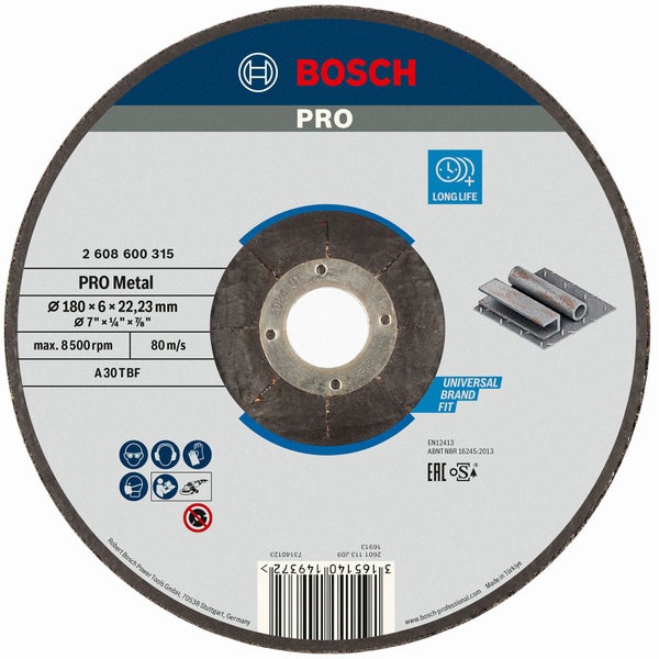Bosch Pro Trennscheibe Metall, Durchmesser 180 mm