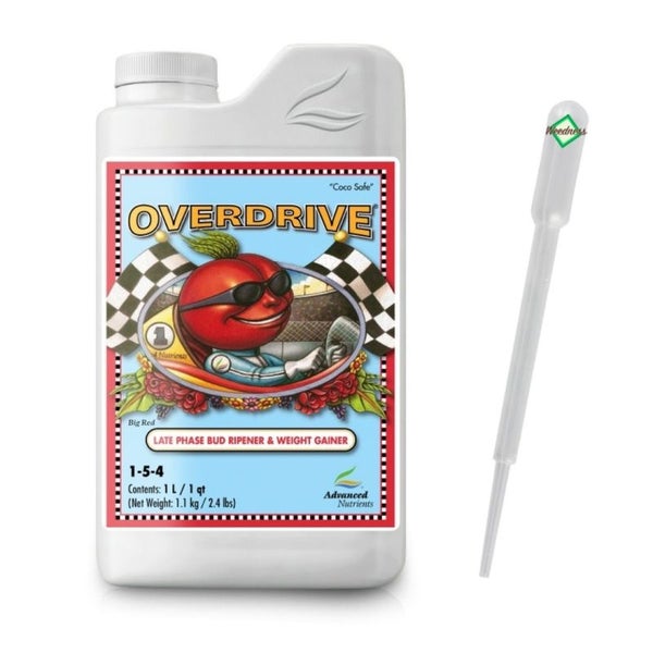 Advanced Nutrients Overdrive 1 Liter – Maximale Blütenbildung & Ertrag in der Endphase, Hochwirksamer Blütestimulator für Gesunde, Massive Pflanzen