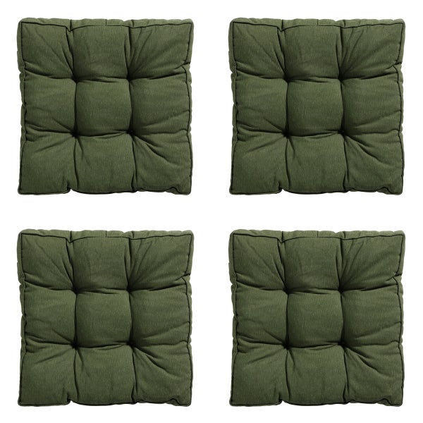 Sitzkissen Florance Panama grün - Ca. 47x47 cm - 4er-Set