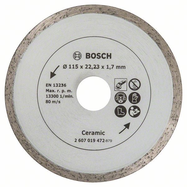 Bosch Diamanttrennscheibe für Fliesen, Durchmesser: 115 mm - 2607019472