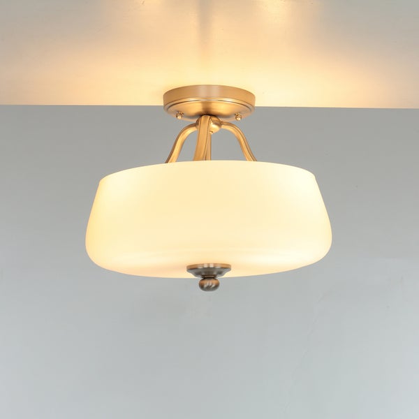 Deckenleuchte mit Lampenschirm aus Glas