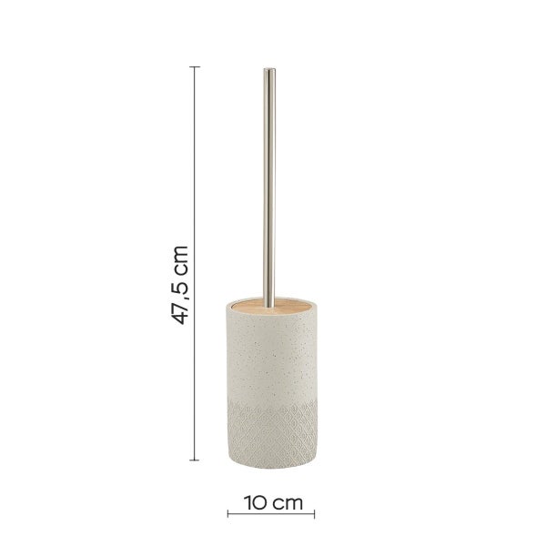 Grauer Toilettenbürstenhalter aus Zement | Anemone