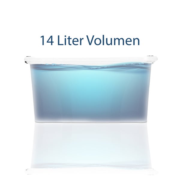 BigDean Aufbewahrungsbox mit Deckel transparent - 14L + Clipverschluss - Stapelbox Ordnungsbox Clipbox Lagerbox Box mit Deckel Storage Boxes - Klarsichtbox mit Deckel – stapelbar Schuhbox
