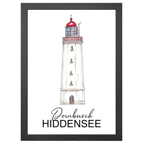 A2 Leuchtturm Hiddensee Poster Im Rahmen - Joyin