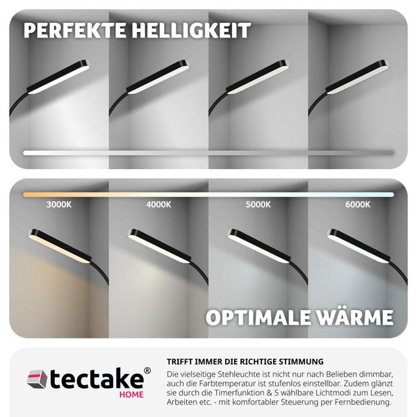 Stehlampe tectake Prisma 5 Lichtmodi, LED, 12 W 22 x 176 cm