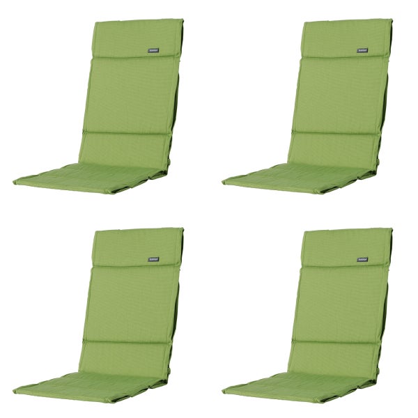 Hochlehnerauflage Fiber Deluxe Rib lime - ca. 125x50 cm - 4er-Set