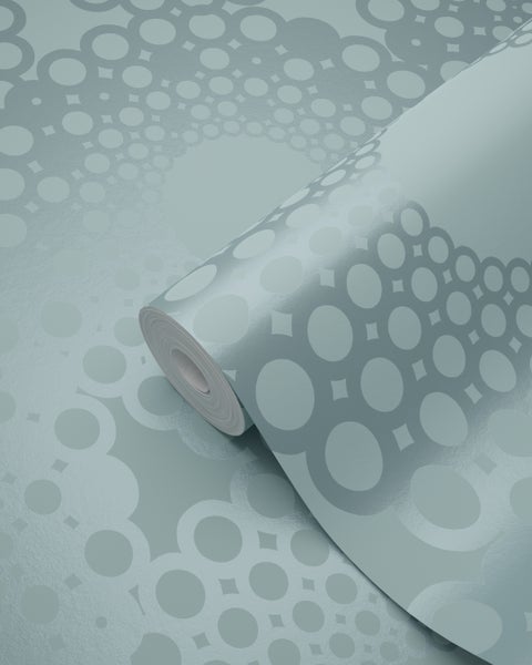 Tapetenrolle mit Kreisen und Quadraten